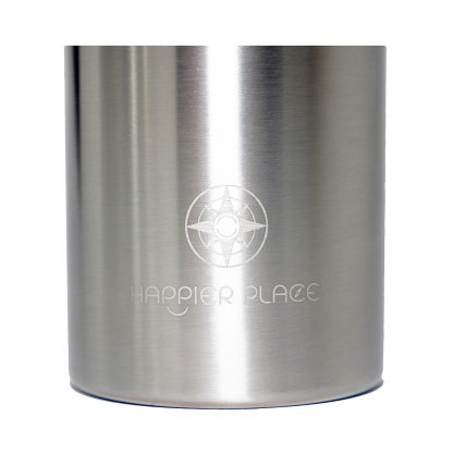 Etched Happier Place logo on 25oz double wall insulated stainless - H005-BOT