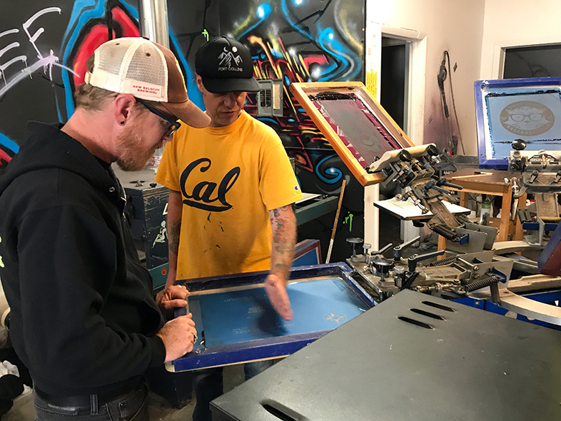 Screenprinting at Wounded Heart Press - Fort Collins, Colorado - Happier Place