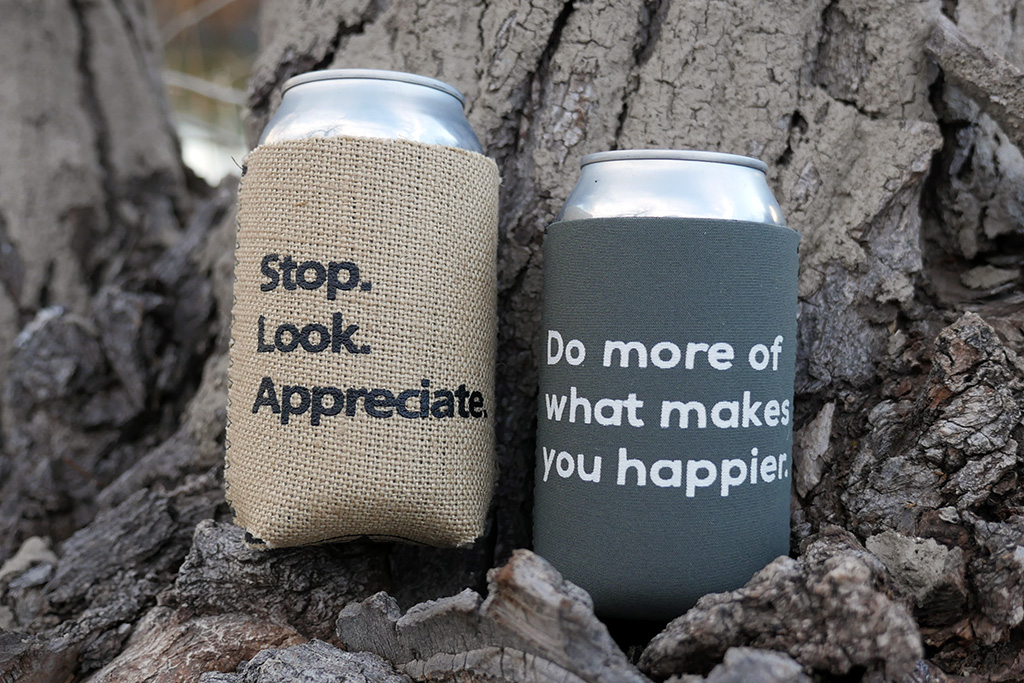Happier Place Can Cooler Koozie