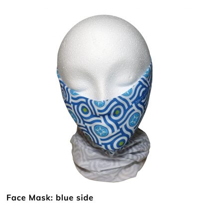Happier Bandana - blue and grey - Face Mask - Happier Place