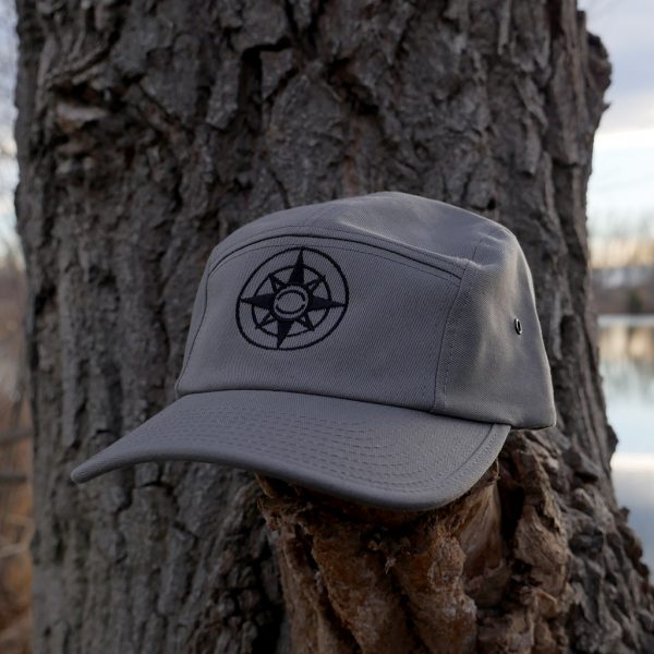 Happier Place Camper Hat - grey with black logo - H007-HAT-LG-GY