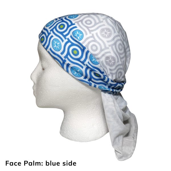 Happier Bandana - blue and grey - Face Palm - Happier Place