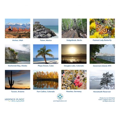 Happier Place - 2018 Nature Photography Calendar - Monthly Landscape