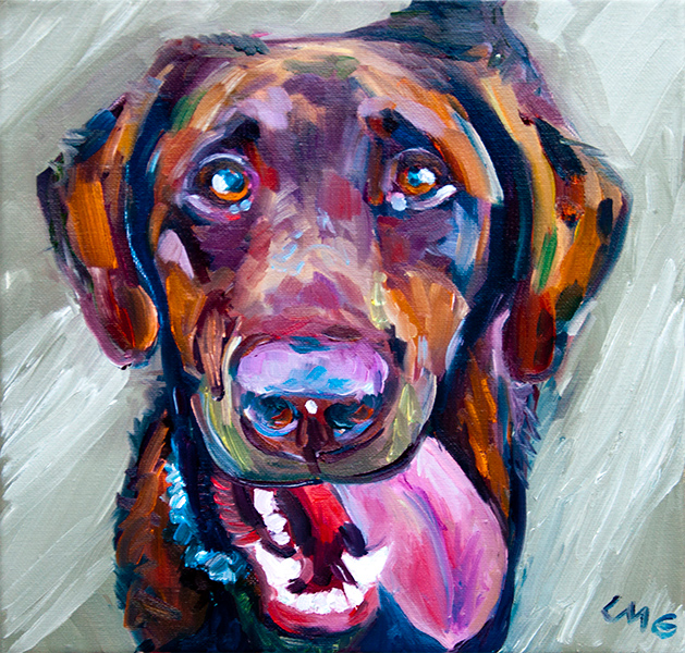 Fred, The Dog - Pet Portrait Painting by Lisa Goldfarb
