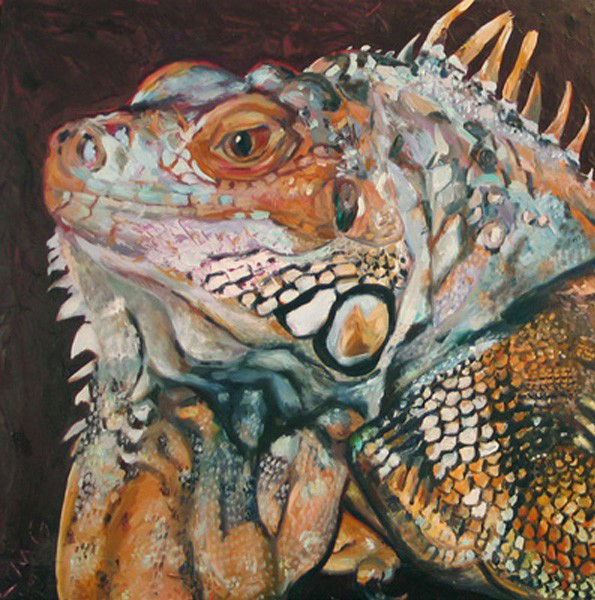 Zard, The Lizard - Painting by Lisa Goldfarb.