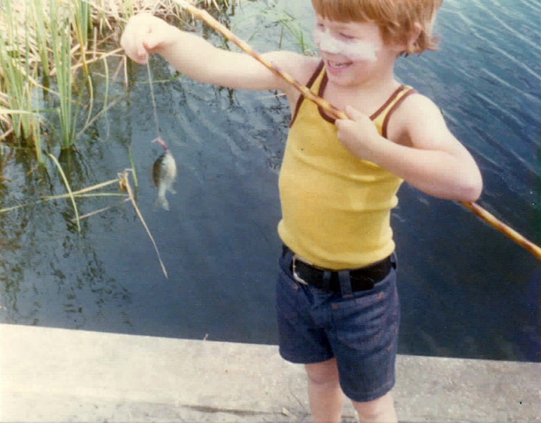 Scott Solary’s early days of fishing. We used to call them cane poles; now it’s Tenkara.