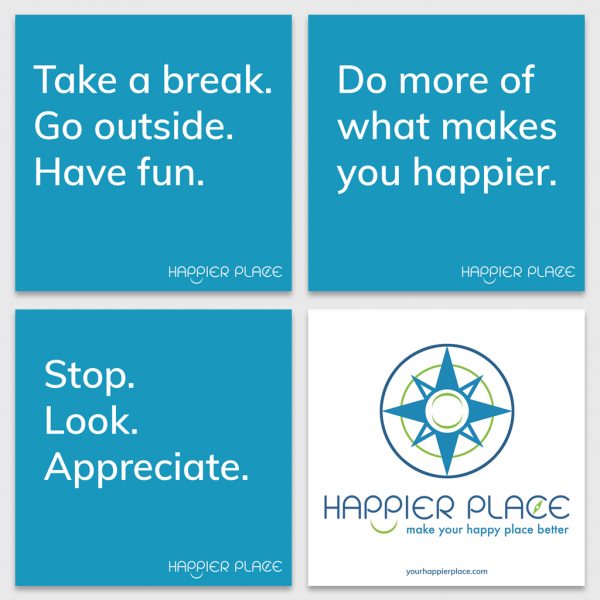 Blue HappierPlace Get-Happier Sticker Kit