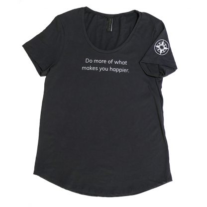 Makes You Happier T-Shirt - Happier Place - Do more of what makes you happier - grey