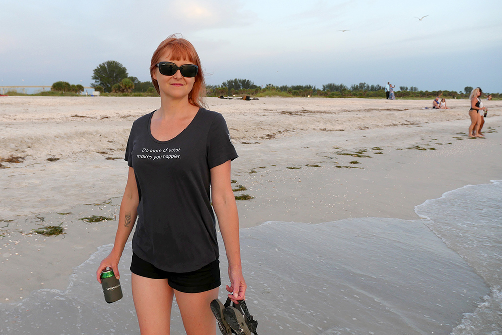 First Happier Shirt on Sand Key Island, Florida - Happier Place