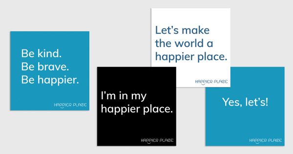 Make-happier stickers + get-happier stickers from Happier Place.