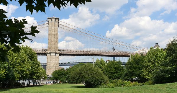 View of the Brooklyn Bridge from Brooklyn Bridge Park Pier 1 - #HappierPlace
