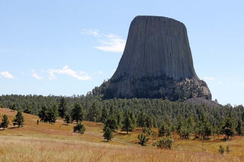 Devils Tower in Wyoming in fall