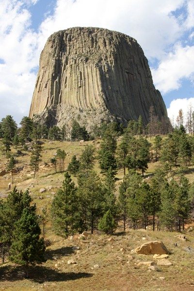 Prairie dog's perspective of Devils Tower from the south side.