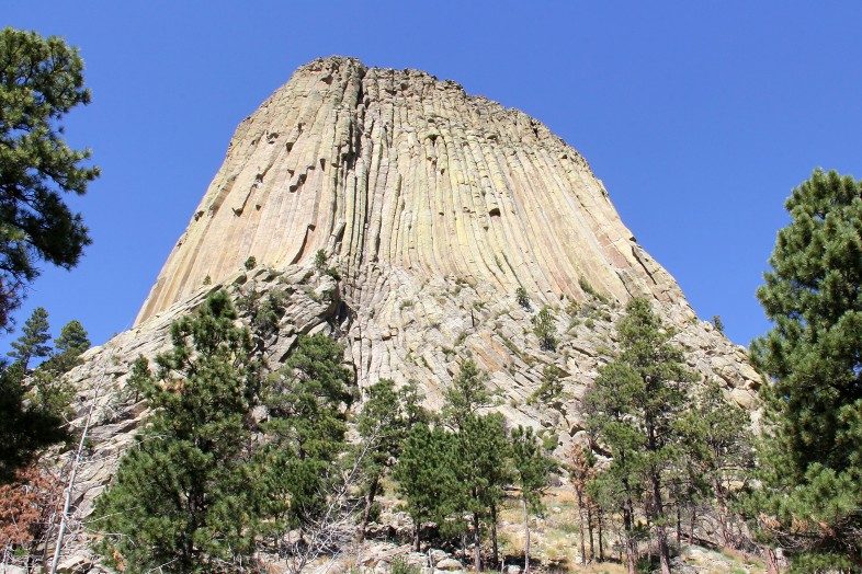Gazing up at the Devils Tower from the south side.