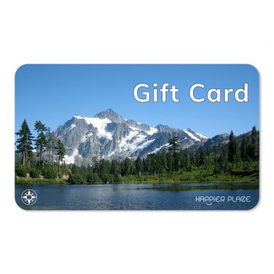 virtual Happier Place Gift Card shows Mount Shuksan