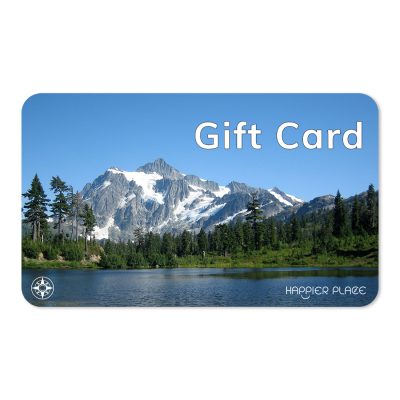 Happier Place Gift Card shows Mount Shuksan