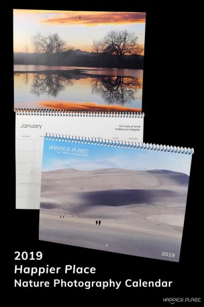 2019 Happier Place Calendar features nature photography from around the world.