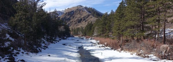 Frozen Poudre River Colorado Happier Place