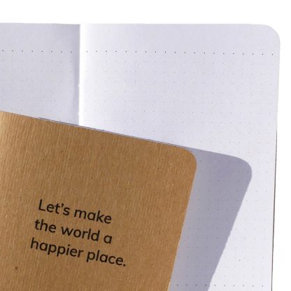 Happier World Notebook features dot grid pages - H015-NOT-LM-NAT-DT