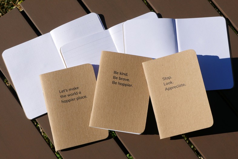 Happier Place Pocket Notebooks: Be Kind + Gratitude Moment + Happier World