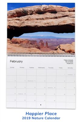 Happier Place 2019 Nature Photography Calendar - 12-month wall calendar