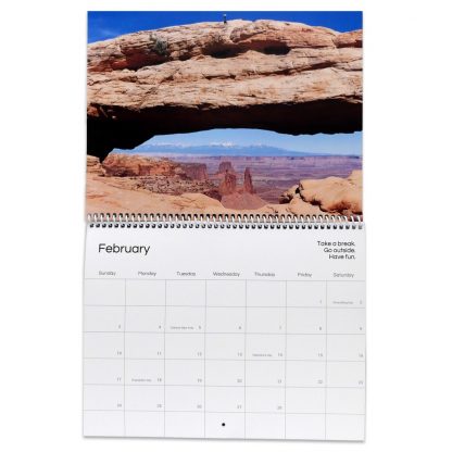 Mesa Arch in Canyonlands on February page in 2019 Nature Photography Calendar - Happier Place