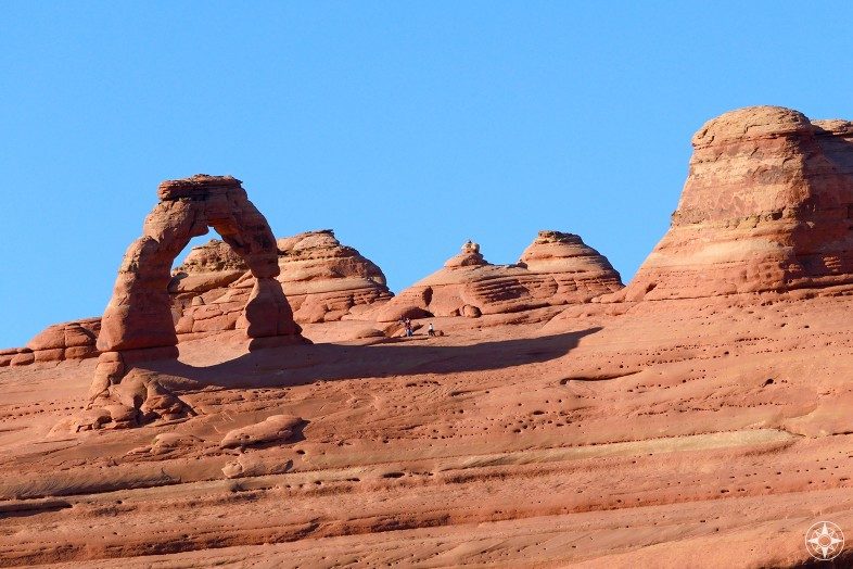 Utah's famous Delicate Arch seen from the Upper Delicate Arch Viewpoint. 