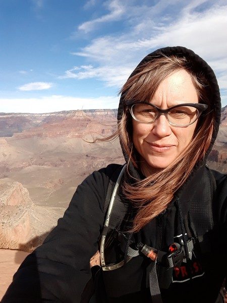 Jessica Mills hiking the Grand Canyon.
