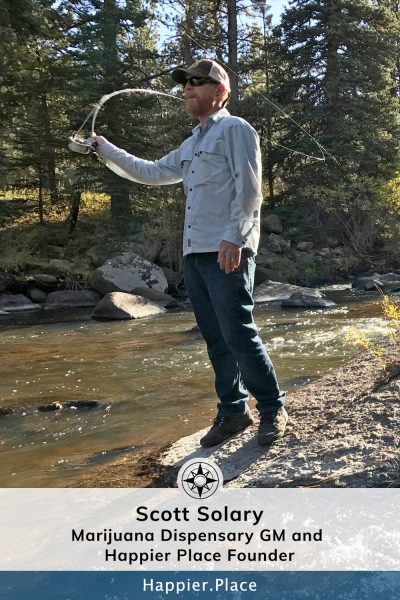 Scott Solary Fly-Fishing Poudre River - Happier Place Founder