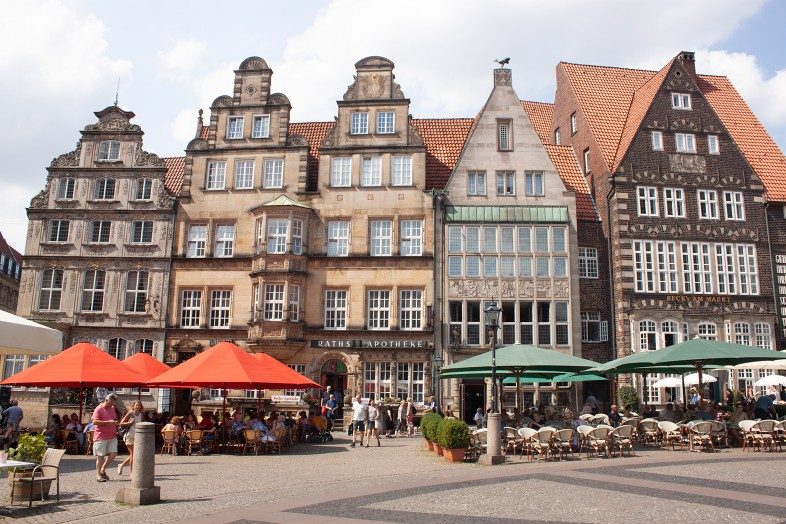 Bremen Germany historic buildings town square