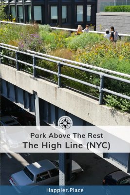 High Line Park above NYC streets