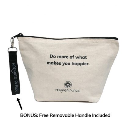 Do more of what makes you happier Bag from Happier Place - front with free removable handle