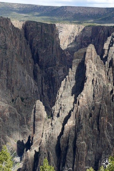 Because the Black Canyon gets so narrow in certain areas, the contrast between light and shadow is more dramatic than in most gorges