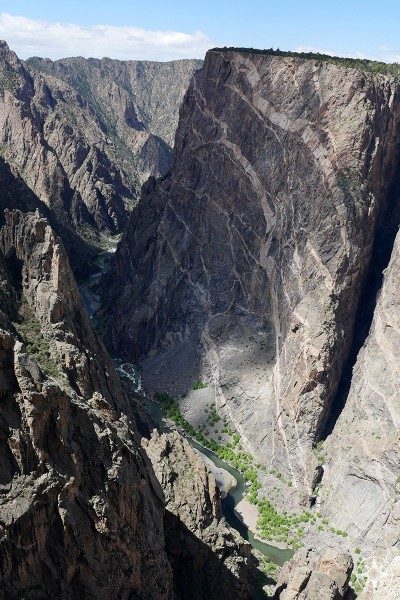 The Painted Wall in the Black Canyon is the tallest vertical cliff wall in Colorado - and the featured image for April in the Happier Place Nature Photography Calendar 2019