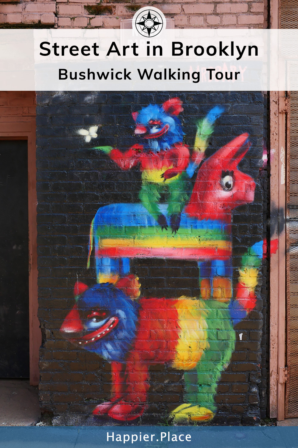 Street Art in Brooklyn Bushwick Walking Tour Mr Bbaby best rainbow