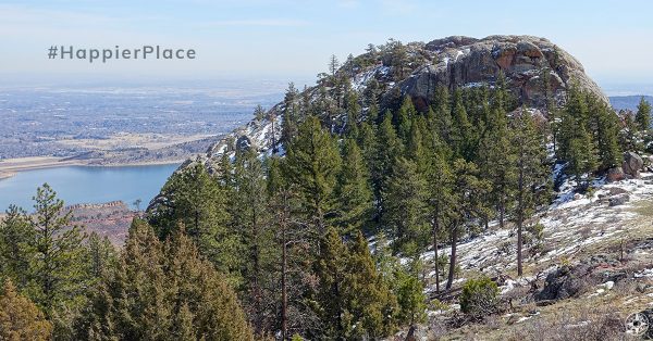 Arthurs Rock and Horsetooth Reservoir seen from above in Colorado - #HappierPlace Instagram Favorites March