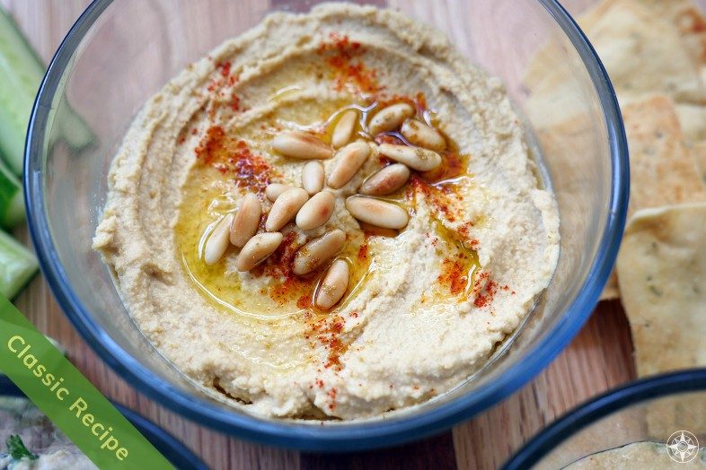 Classic Hummus Recipe with Toasted Pine Nuts and Smoked Paprika - Happier Place Recipe