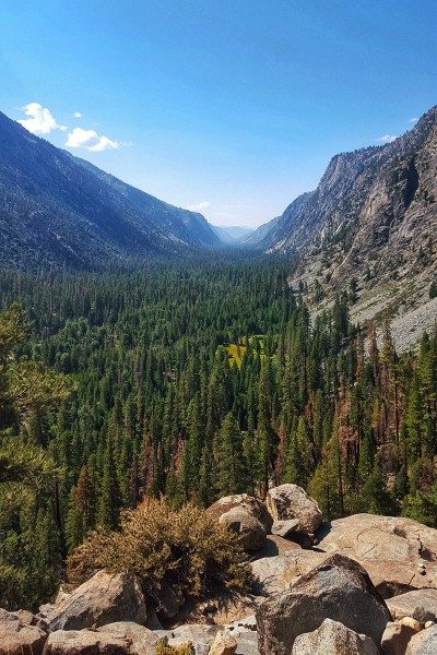 Valley along the High Sierra Trail in Sequoia National Park - California - Photo by Jake Gray.