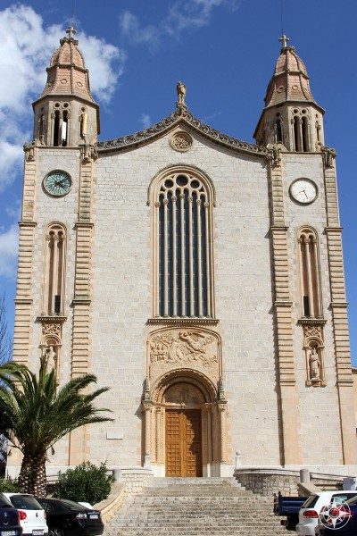 Neo-classical church of Sant Joan Baptista in Calvia, Mallorca, Spain. 