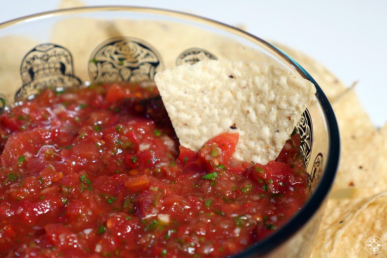 Quick homemade salsa in just 15 minutes with chips