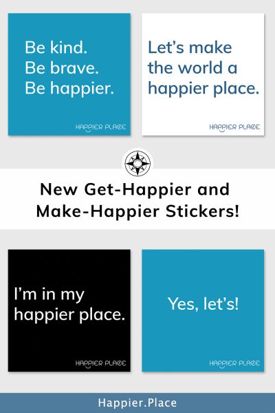 Get-Happier and Make-Happier Stickers from Happier Place