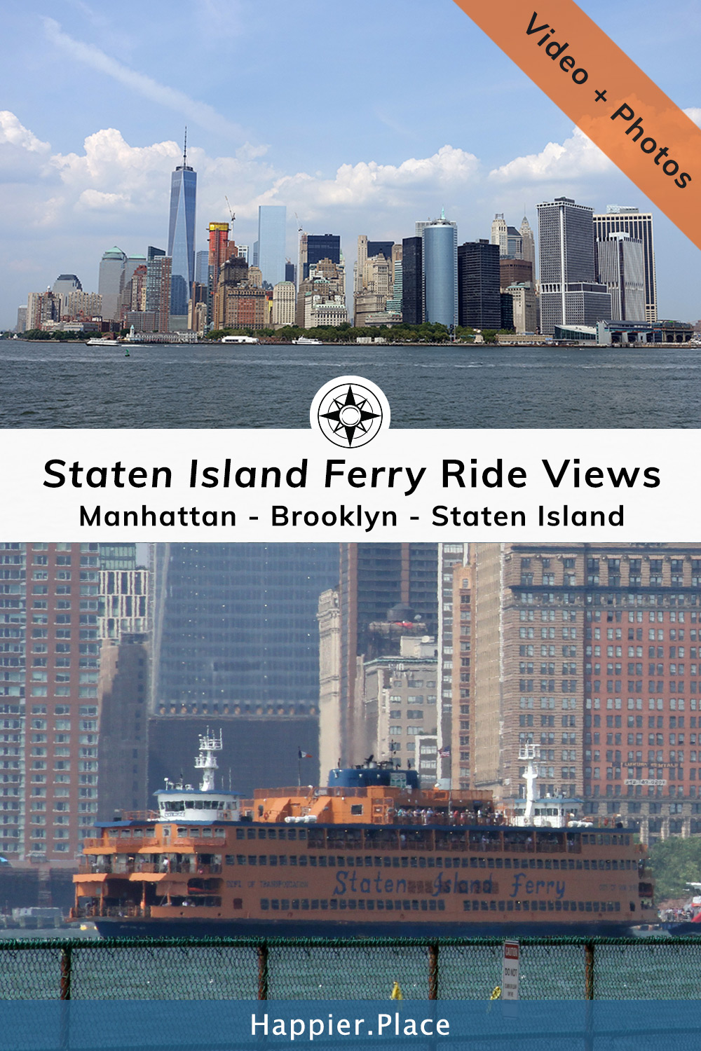 Staten Island Ferry Views Manhattan skyline video
