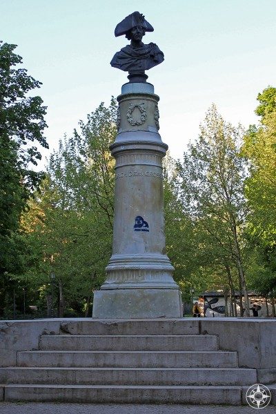 Bust of namesake Friedrich der Grosse, Frederick the Great in Friedrichshain Park
