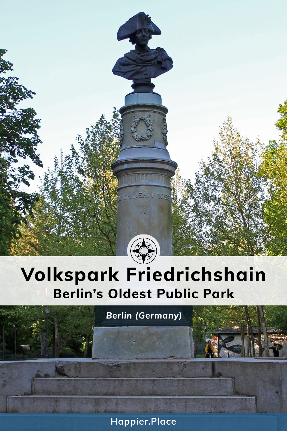 Volkspark Friedrichshain, Berlin, Germany, statue, bust, Frederick the great, Friedrich der Grosse