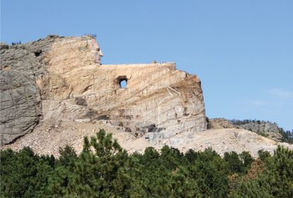 Work-in-progress Crazy Horse Monument in South Dakota