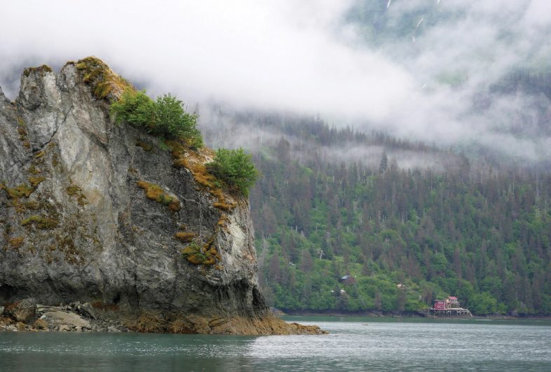 House in cove off Kachemak Bay, Alaska