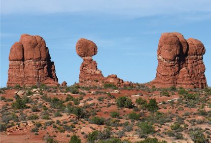 Balanced Rock Group, Arches National Park, Utah, rock formation postcard
