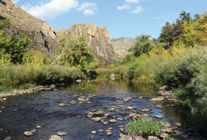 Fly Fishing River in Colorado, Cache la Poudre River, Gateway, river postcards