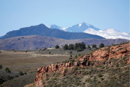 Longs Peak, Rocky Mountain National Park, seen from Horsetooth Open Space, Colorado