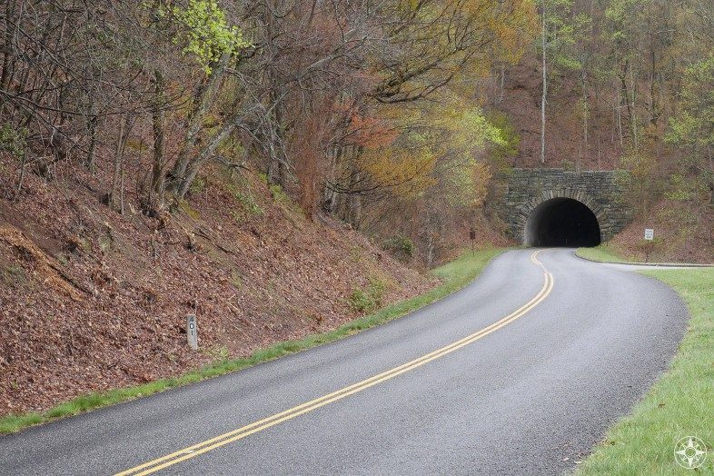 Mile Post 401, Ferrin Knob tunnel, Blue Ridge Parkway
